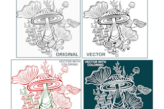 do vector tracing from image, logo or illustration
