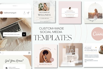 create custom canva templates for instagram and social media
