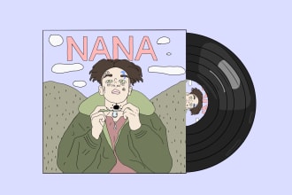 draw a basic music cover art