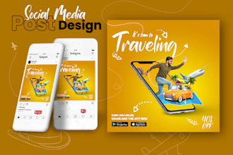 make social media post design for instagram and facebook