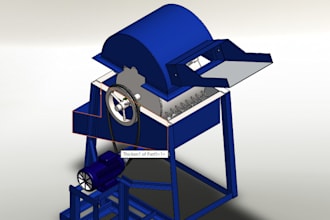 design 3d model of  mechanically driven groundnut pod picker