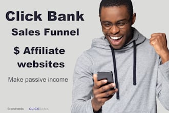 build clickbank and amazon affiliate marketing sales funnel or website