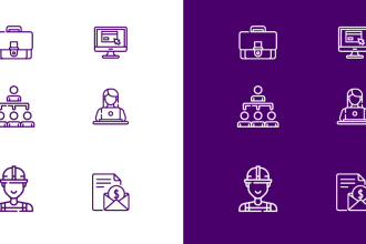 design awesome flat line icons set for websites and apps