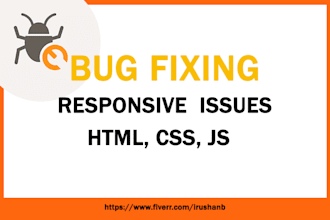 fix HTML, CSS, bootstrap, js bugs and fix responsive issues