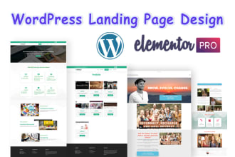 design wordpress website landing page, sales or squeeze page with elementor pro