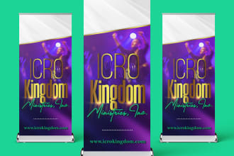design a top notch church and business retractable banner