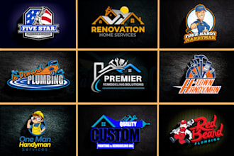 do home remodeling,handyman,plumbing,air conditioning logo