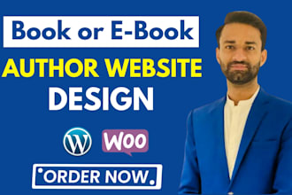 create modern book author website or ebook author website