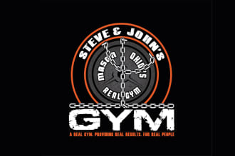 do monogram fitness logo design, gym, athlete fashion design