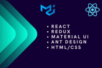 build a react app with material UI in javascript or typescript
