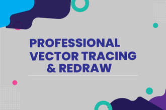 vectorize logo or image, redraw convert png to  vector
