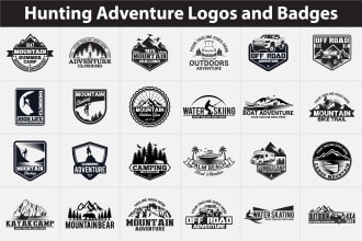design a hunting adventure logo and badge for your business