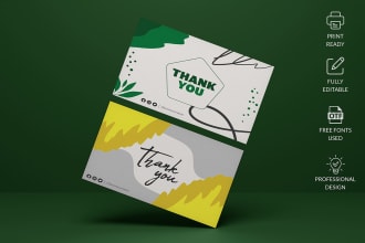 design amazon thank you card for product insert