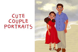 create cute portraits for you in my style