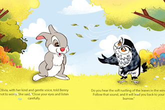 illustrate cute childrens storybook pages