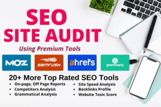 generate SEO audit reports with ahrefs, semrush, moz, woorank, cognitive