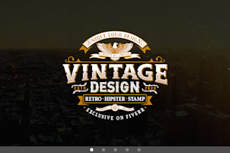 do retro vintage badge logo design