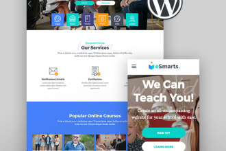 design wordpress learndash lms with course membership, elementor, buddyboss