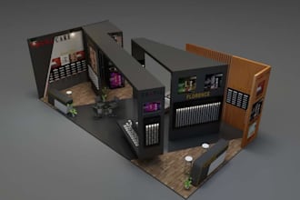 make profesional exhibition booth,stalls,kiosk,shop design,  just order and take