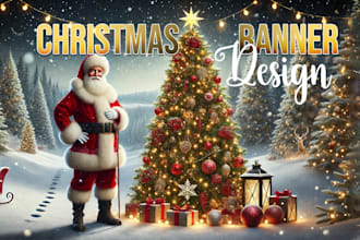 design christmas, black friday, and holiday web banners