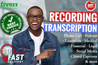 transcribe audio video interview podcast webinar youtube zoom record transcript