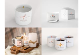 design modern, professional, luxury candle wick logo and product label designs