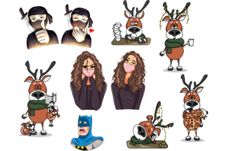 make unique stickers or avatars for telegram, instagram, other social networks