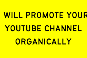 do organic youtube channel promotion to grow your channel