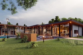 model exterior design in revit and render thru lumion