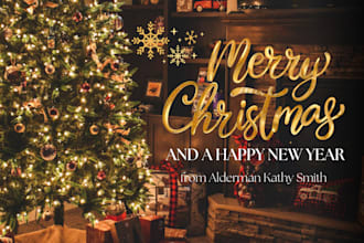 design digital new year and christmas card
