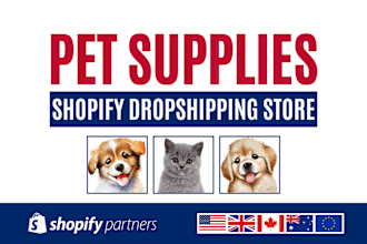 build a profitable dog and cat pet shopify store pet dropshipping website