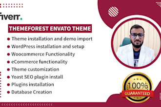 install, setup themeforest envato wordpress theme