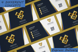 design 2 professional business card with free qr code within 4 hours