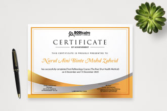 design custom professional certificates for you