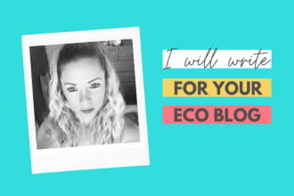 write for your sustainable lifestyle blog