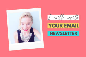 write your newsletter or marketing email