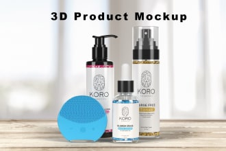 design realistic 3d product mockup