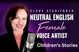 be your female voice over for a childrens story or audiobook