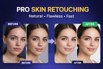 professionally retouch product and portrait photos in photoshop