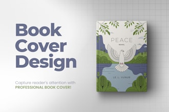 create modern, minimalist book cover design or kindle cover