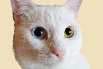 edit your pet photo into a amazing vectorart
