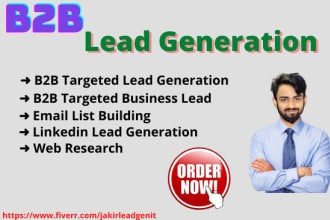 do b2b lead generation, web research, contact list building