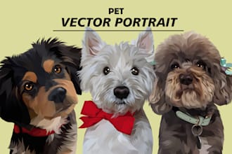 draw your pet into vector art in 24 hours