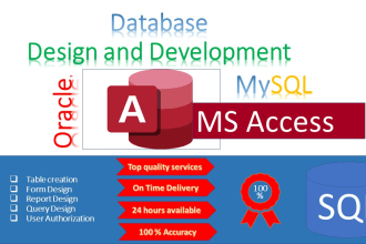 do a basic and complex job on ms  access oracle database and sql database