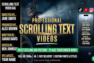 create scrolling text video for your yt channel