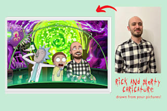 draw you in rick and morty style