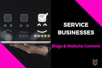 write service business SEO website content