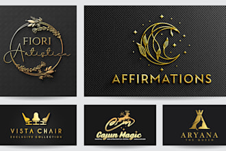 design minimalist luxury logo with social media kit