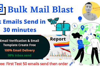 bulk email marketing or send bulk emails or bulk email blast