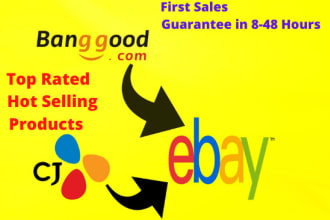 do hot selling banggood and cj to ebay product listing